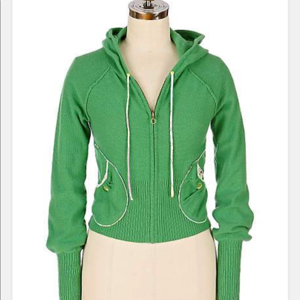 Anthropologie Sleeping On Snow Talini Zip Hoodie